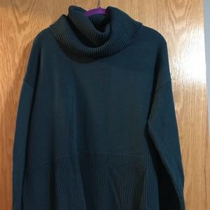 LAST WEEK- Lou & Grey Teal Funnel Neck Sweater